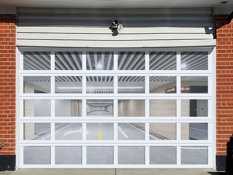 Aluminum full-view framed garage door