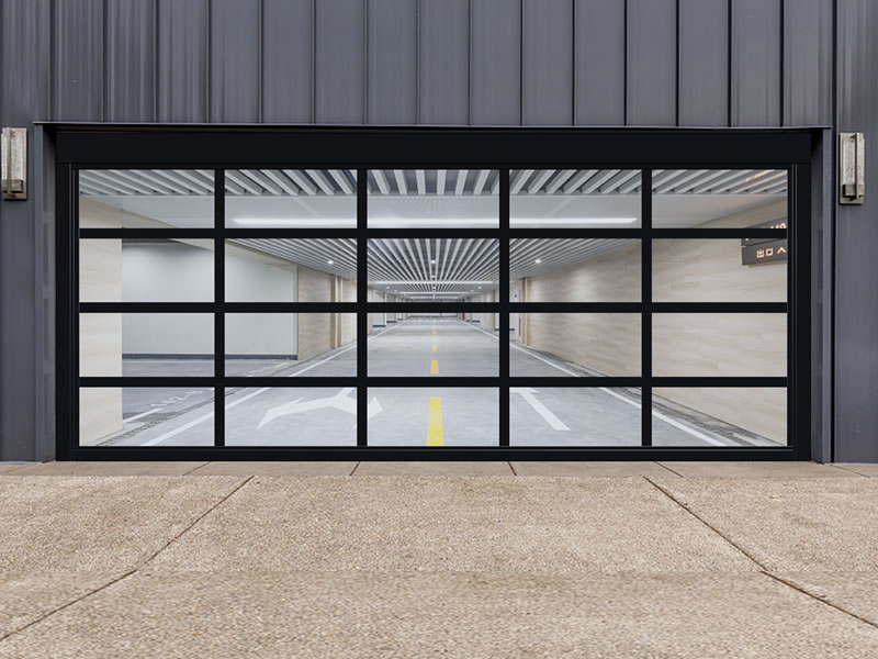Aluminum full-view framed garage door