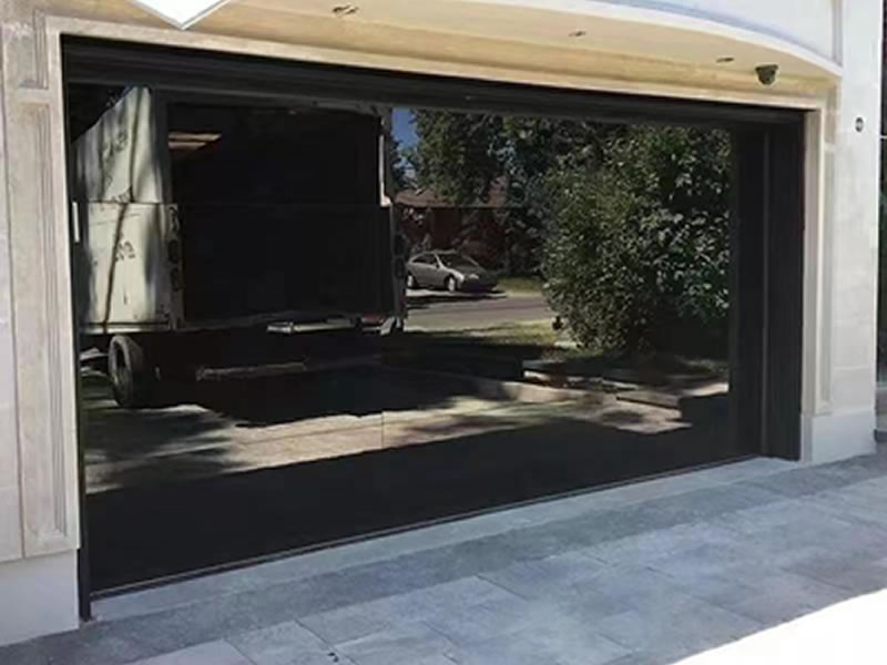 Aluminum full-view frameless garage door