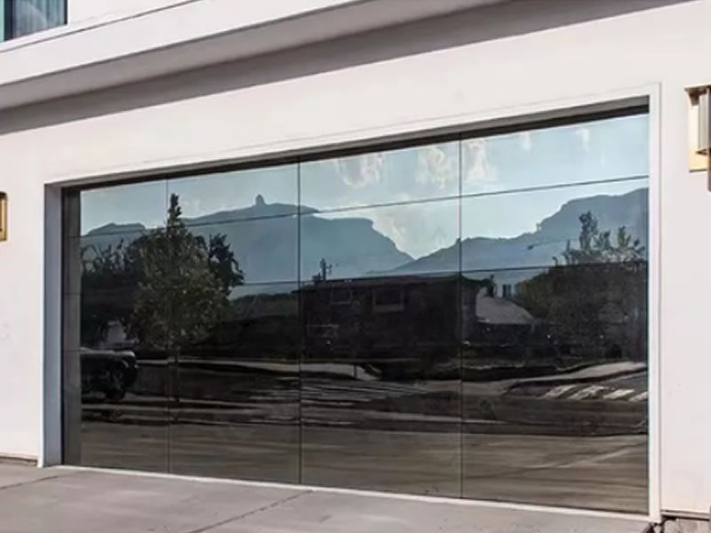 Aluminum full-view frameless garage door