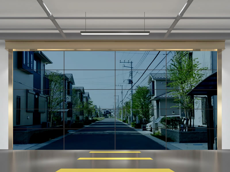 Aluminum full-view frameless garage door
